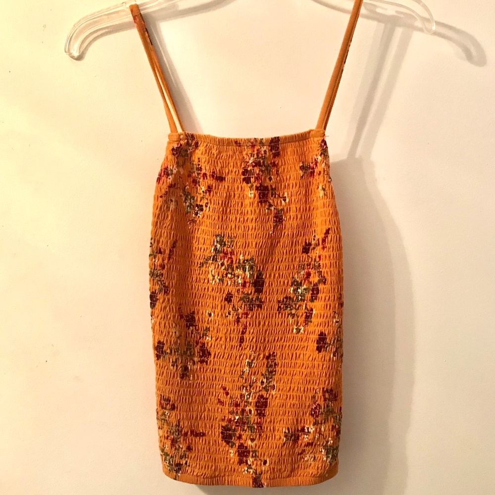 Mustard Yellow Floral Tank